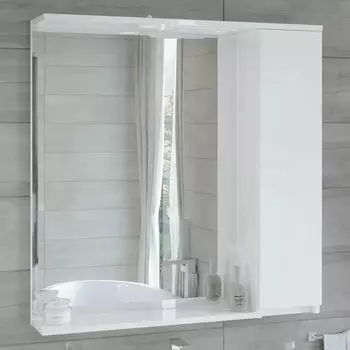 Зеркало Sanstar Квадро 80 белое 128.1-2.4.1.