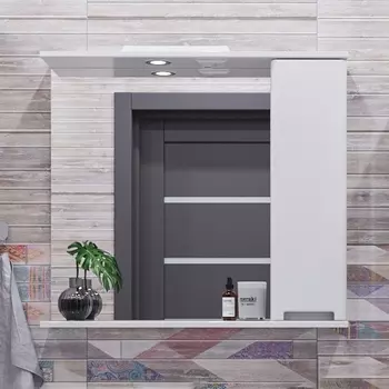 Зеркало Sanstar Практик Ориана 80 белое 280.1-2.4.1.