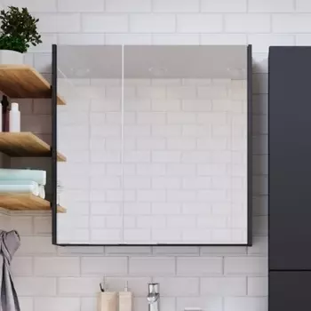 Зеркало-шкаф 1MarKa Gaula 80 черный У92543