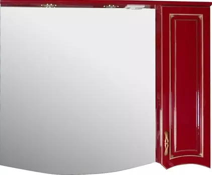 Зеркало-шкаф ASB-Woodline Эмили 105 красное, патина золото /11076