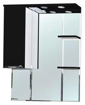Зеркало-шкаф Bellezza Альфа 75 L черный 4618812002042