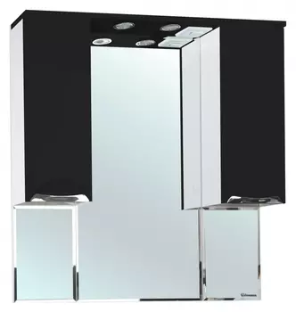 Зеркало-шкаф Bellezza Альфа 90 черный 4618815000045