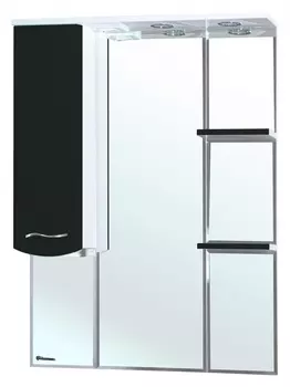 Зеркало-шкаф Bellezza Мари 85 L белый/черный 4612914002269