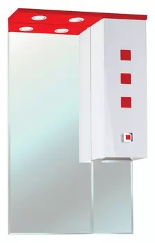 Зеркало-шкаф Bellezza Натали 70 R белый с красным 4613311001244