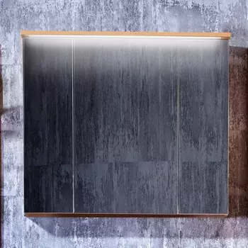 Зеркало-шкаф Бриклаер Форест 80 дуб золотой, с подсветкой 4627125414718