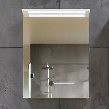 Зеркало-шкаф Бриклаер Кристалл 56 белое, с подсветкой 4627125415982