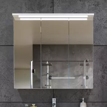 Зеркало-шкаф Бриклаер Кристалл 75 белое, с подсветкой 4627125415999