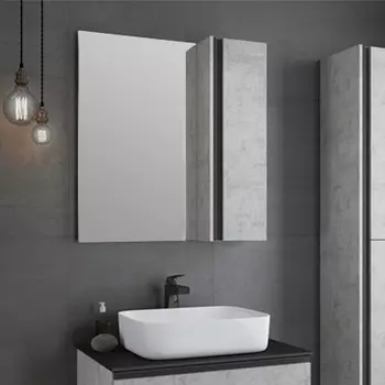 Зеркало-шкаф Comforty Эдинбург 75 бетон светлый 00004149063