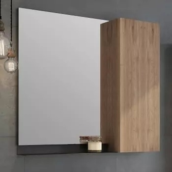 Зеркало-шкаф Comforty Кёльн 90 дуб темный 00004147987