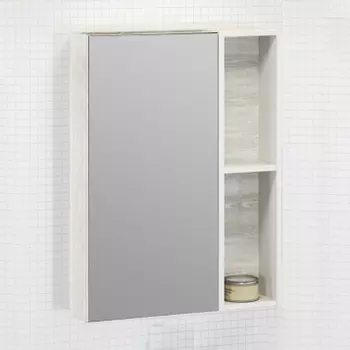 Зеркало-шкаф Comforty Прага 60 дуб белый 00004147599