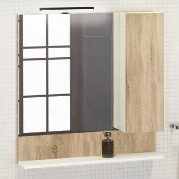 Зеркало-шкаф Comforty Рига 80 дуб сонома 00004139024