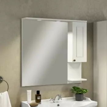 Зеркало-шкаф Comforty Севилья 85 слоновая кость 00003132625