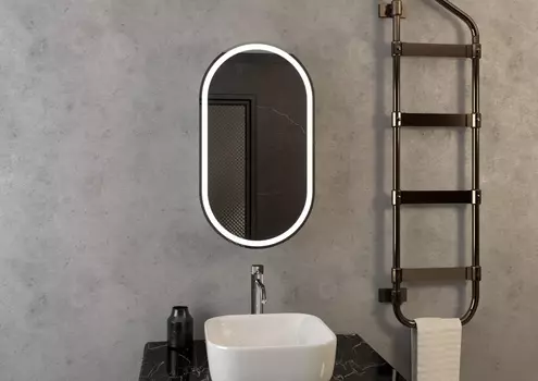 Зеркало-шкаф Континент Elmage white LED 45х80 с подсветкой МВК047