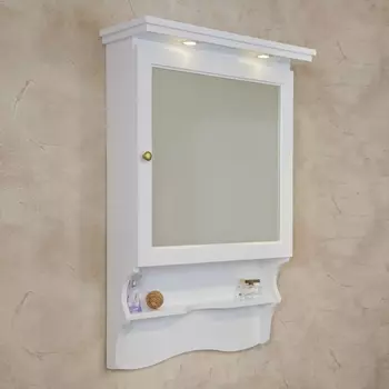 Зеркало-шкаф La Beaute Classic Lorette 75 белый матовый, фурнитура золото SLO70LBО.Dx.OR