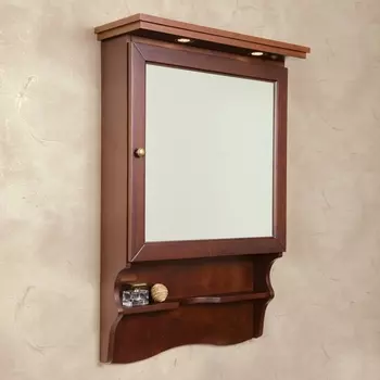 Зеркало-шкаф La Beaute Classic Lorette 75 орех матовый, фурнитура бронза SLO70N.Dx.BR