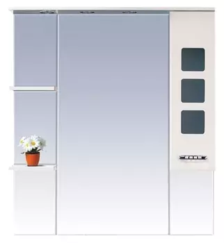 Зеркало-шкаф Misty Квадро 90 бежевый R П-Ква02090-031СвП