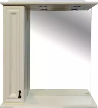 Зеркало-шкаф Misty Лувр 75 L слоновая кость П-Лвр03075-1014Л