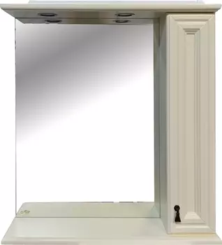 Зеркало-шкаф Misty Лувр 75 R слоновая кость П-Лвр03075-1014П