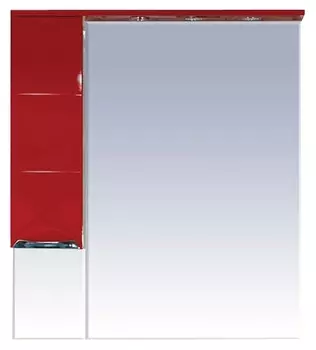 Зеркало-шкаф Misty Петра 90 красный L П-Пет04090-041СвЛ