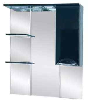 Зеркало-шкаф Misty Жасмин 85 черный R П-Жас02085-021СвП