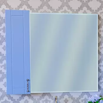 Зеркало-шкаф Sanflor Глория 85 L, голубой С000005831