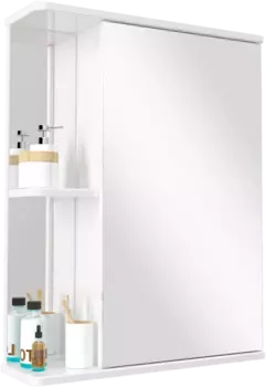 Зеркало-шкаф Sanstar Практик 55 универсальное, с полками, белое 218.1-2.4.1.