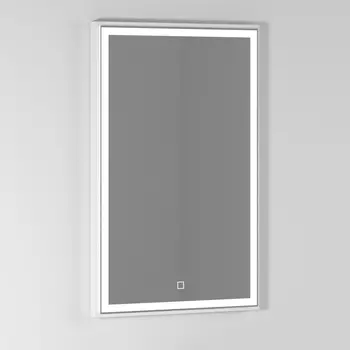 Зеркало Vod-Ok Лайт 50 белое, с подсветкой /9173