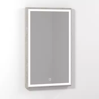 Зеркало Vod-Ok Лайт 50 белый камень, с подсветкой /9181