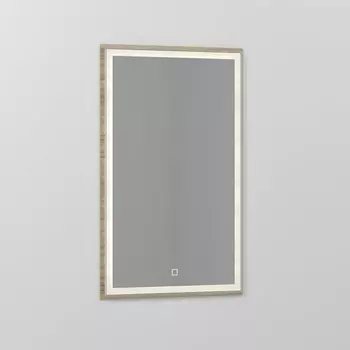 Зеркало Vod-Ok Лайт 50 крымский дуб, с подсветкой /9197