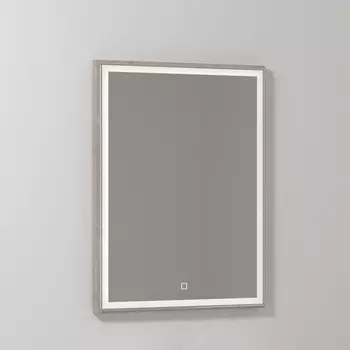 Зеркало Vod-Ok Лайт 60 белый камень, с подсветкой /9182