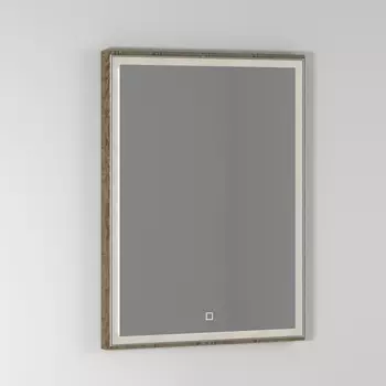 Зеркало Vod-Ok Лайт 60 крымский дуб, с подсветкой /9198