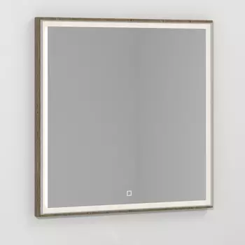 Зеркало Vod-Ok Лайт 80 крымский дуб, с подсветкой /9200