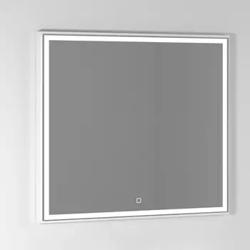 Зеркало Vod-Ok Лайт 90 белое, с подсветкой /9177