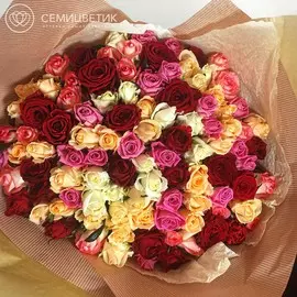 101 российская роза микс 60 см