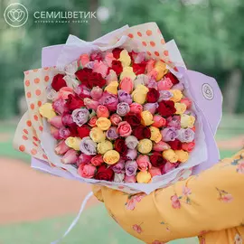 101 роза микс 40 см Standart SP