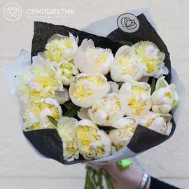 15 нежно-розовых пионов Standart