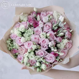 17 лизиантусов и 25 роз