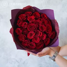 25 красных роз 40 см Premium SP