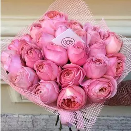 25 пионовидных роз Romantic Antike 50 см