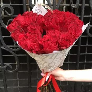 25 пионовидных роз Wanted 50 см