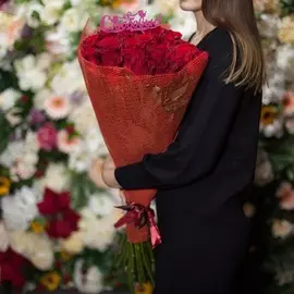 25 роз Freedom 70 см