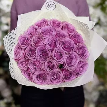 25 сиреневых роз Cool Water 50 см