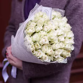 51 белая роза 40 см Standart SP