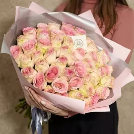 51 нежно-розовая роза 40 см Premium