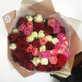 51 российская роза микс 60 см