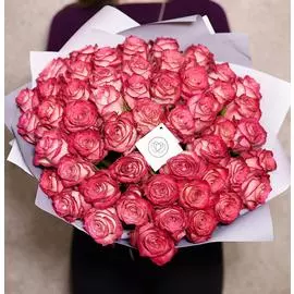 51 роза биколор 40 см Premium