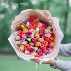 51 роза микс 40 см Standart