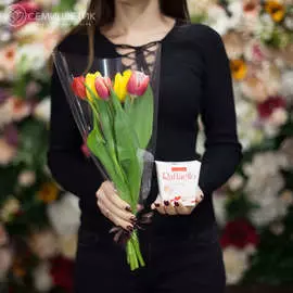 5 тюльпанов микс