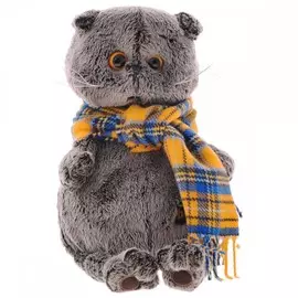 Басик и шарф в клеточку 25 см