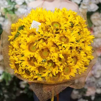 Букет из 51 полевого подсолнуха